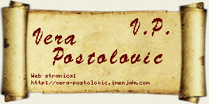 Vera Postolović vizit kartica